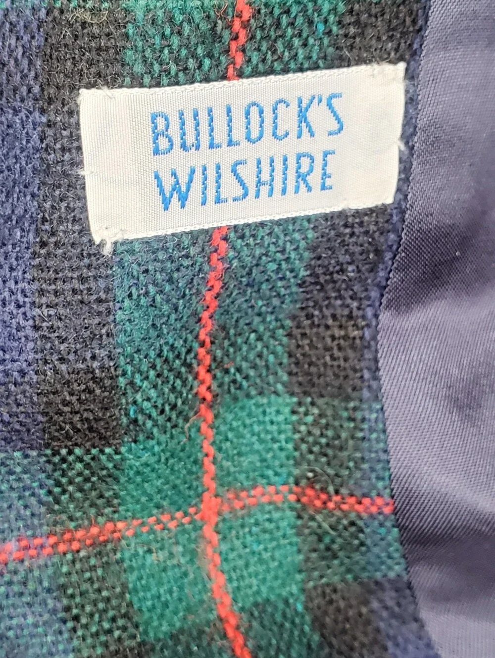 VTG Imp Originals Bullock's Wilshire Boys Plaid Blazer Shorts Suit Set 3T Tartan